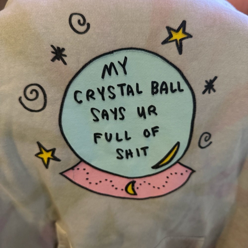 Graphic Hoodie with Crystal Ball Design